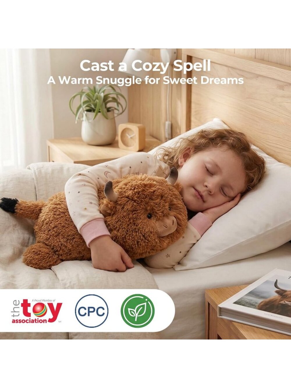 Highland Cow Plush Pillow 13 Fluffy Huggable Stuffed Animal Cute Decor - Picture 3 of 6
